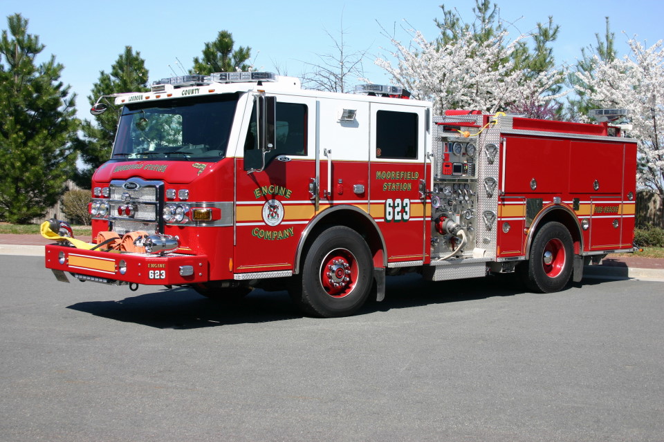 Red fire engine 